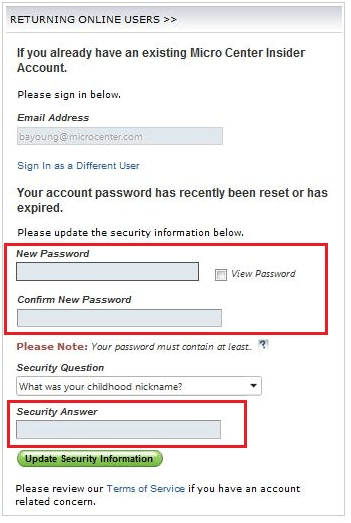 New Password